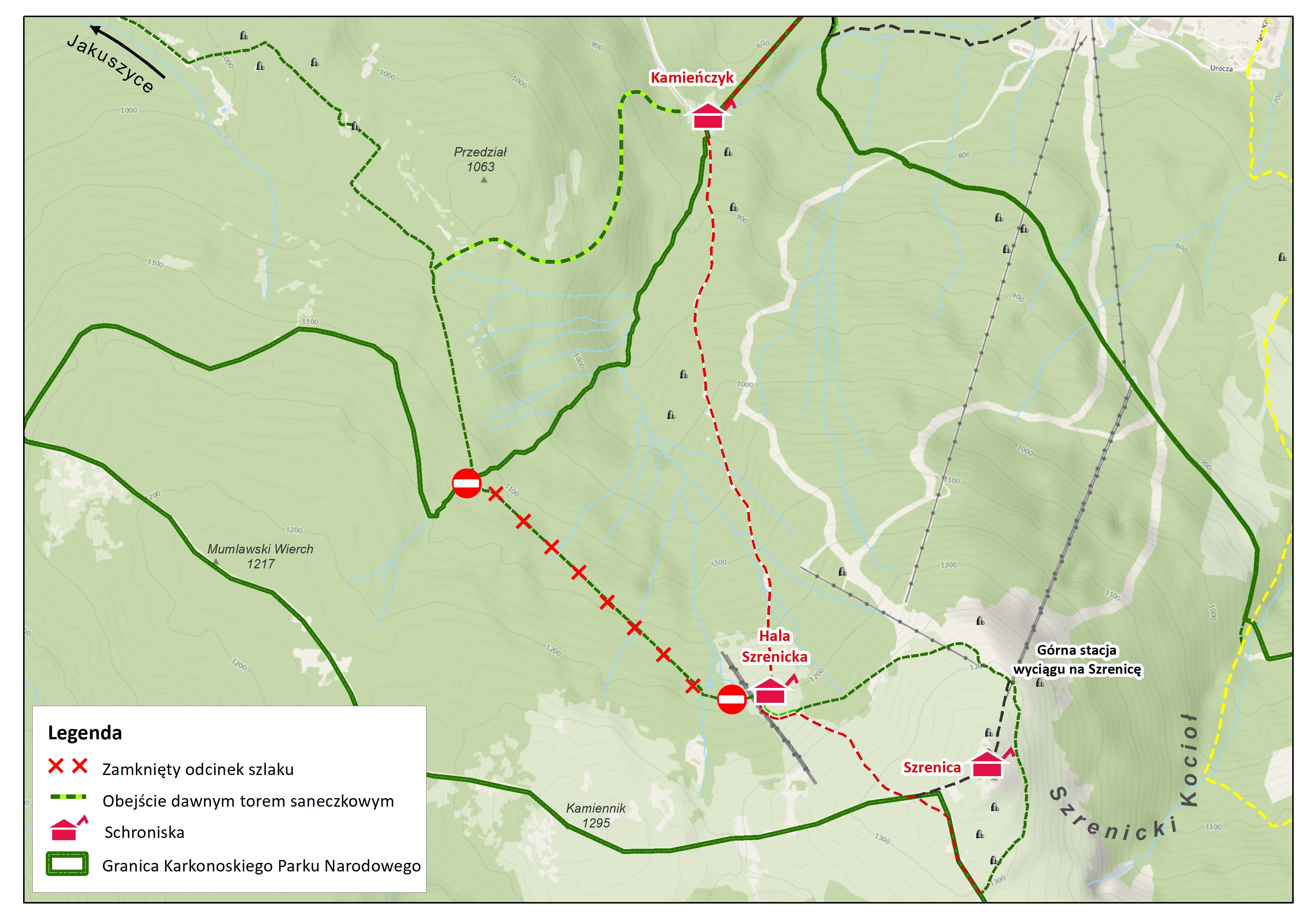 Utrudnienia na szlakach Karkonoskiego Parku Narodowego – harmonogram prac remontowych w listopadzie