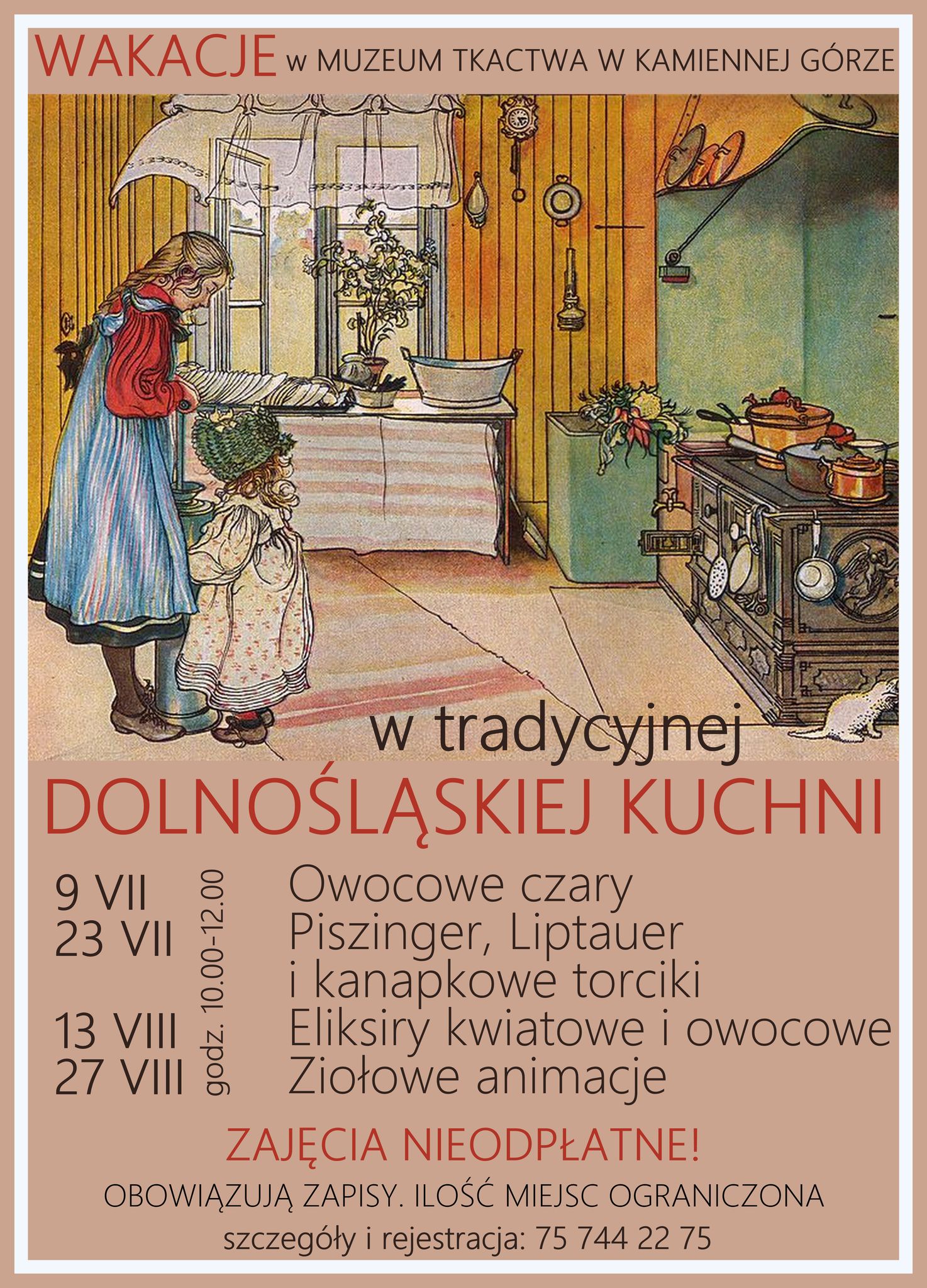 Kulinarne wakacje dla najmłodszych w Muzeum Tkactwa w Kamiennej Górze