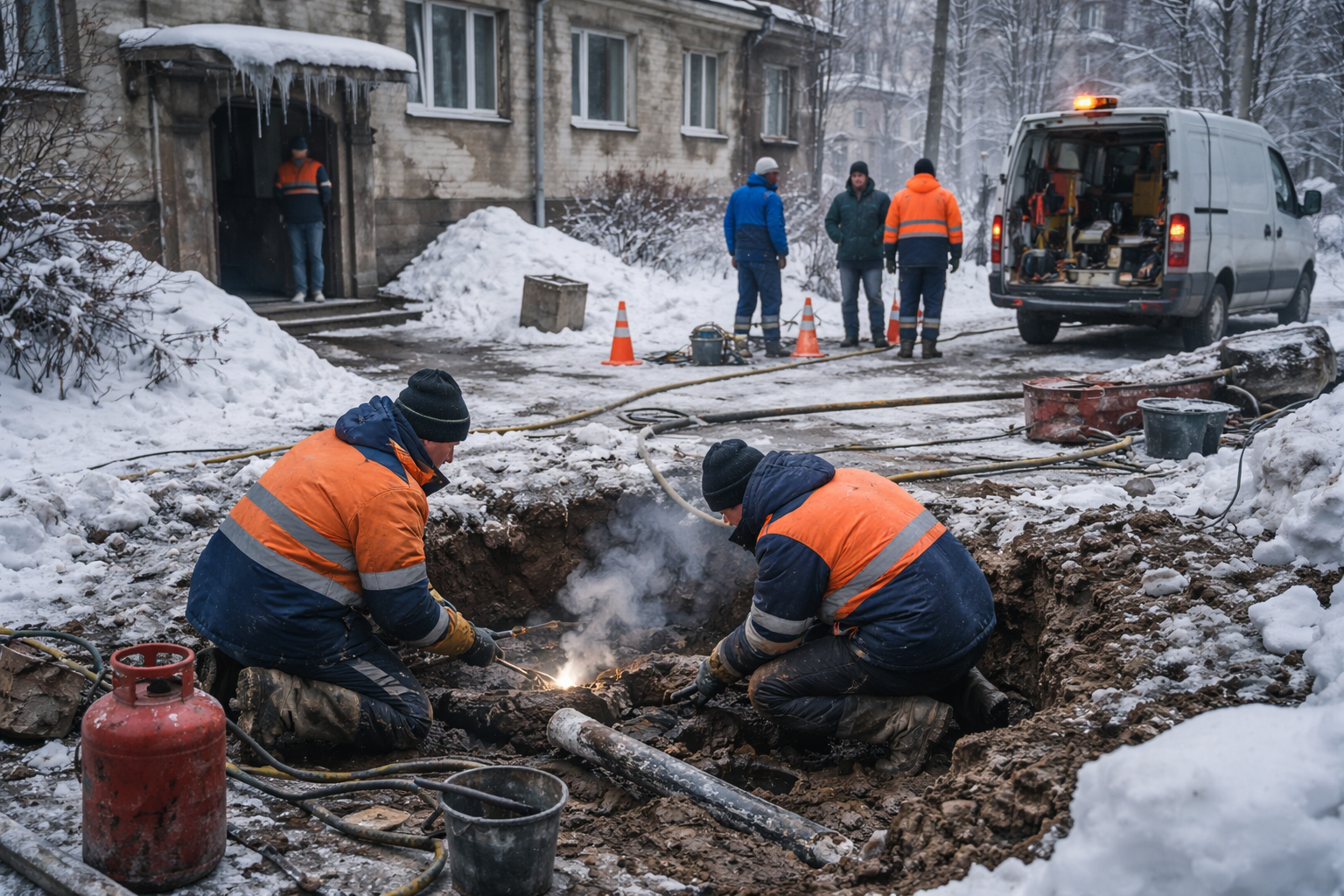 Brak wody w Kamiennej Górze. Awarie po mrozach, mieszkańcy narzekają na tempo prac