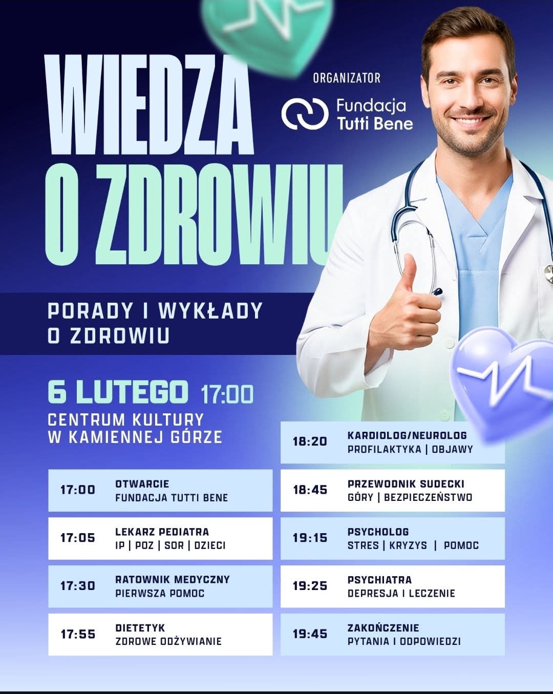 Fundacja Tutti Bene zaprasza na wydarzenie „Wiedza o zdrowiu”