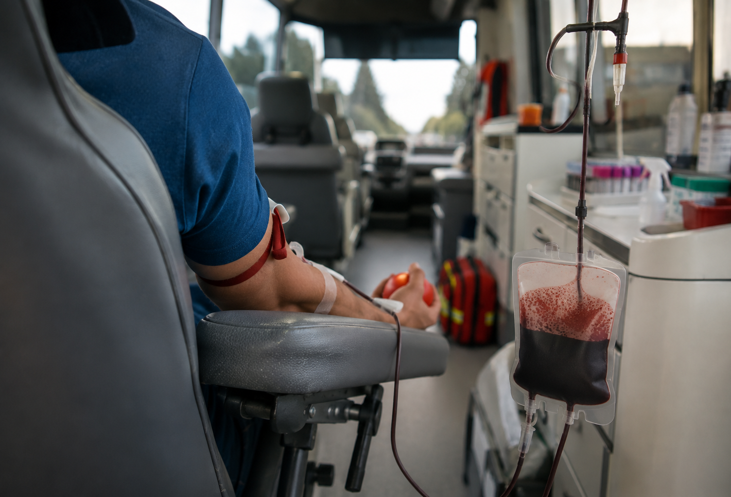 Krwiobus przy ZSZiO. Krew można oddać dziś do godz. 13