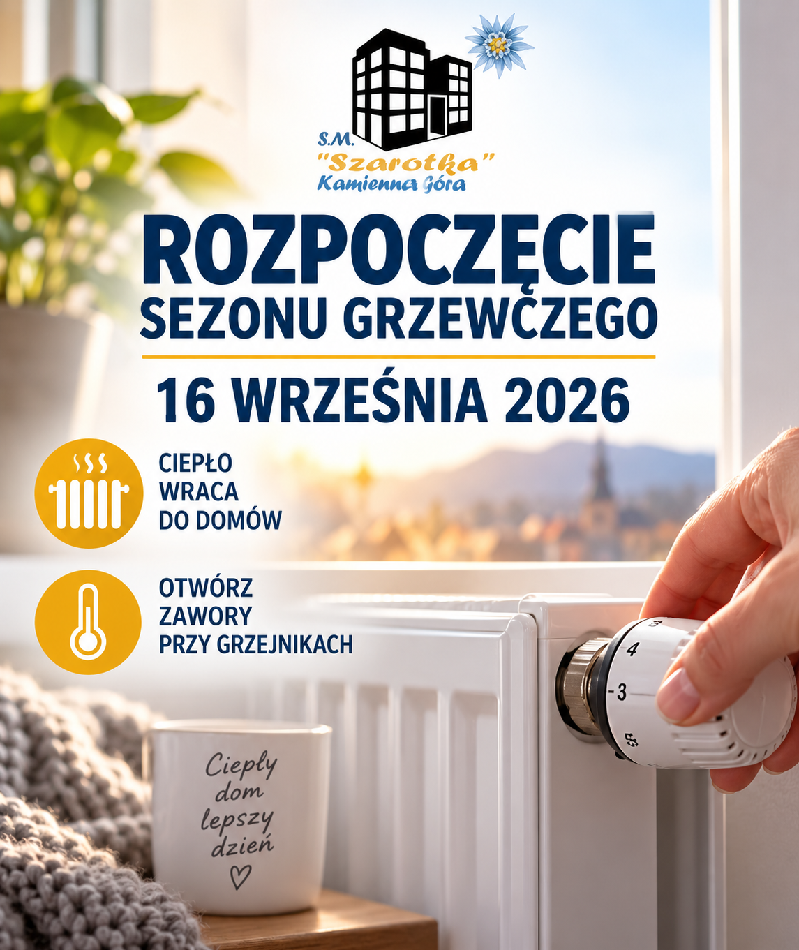 Rozpoczęcie sezonu grzewczego 2026/2027 w zasobach Spółdzielnia Mieszkaniowa „Szarotka”