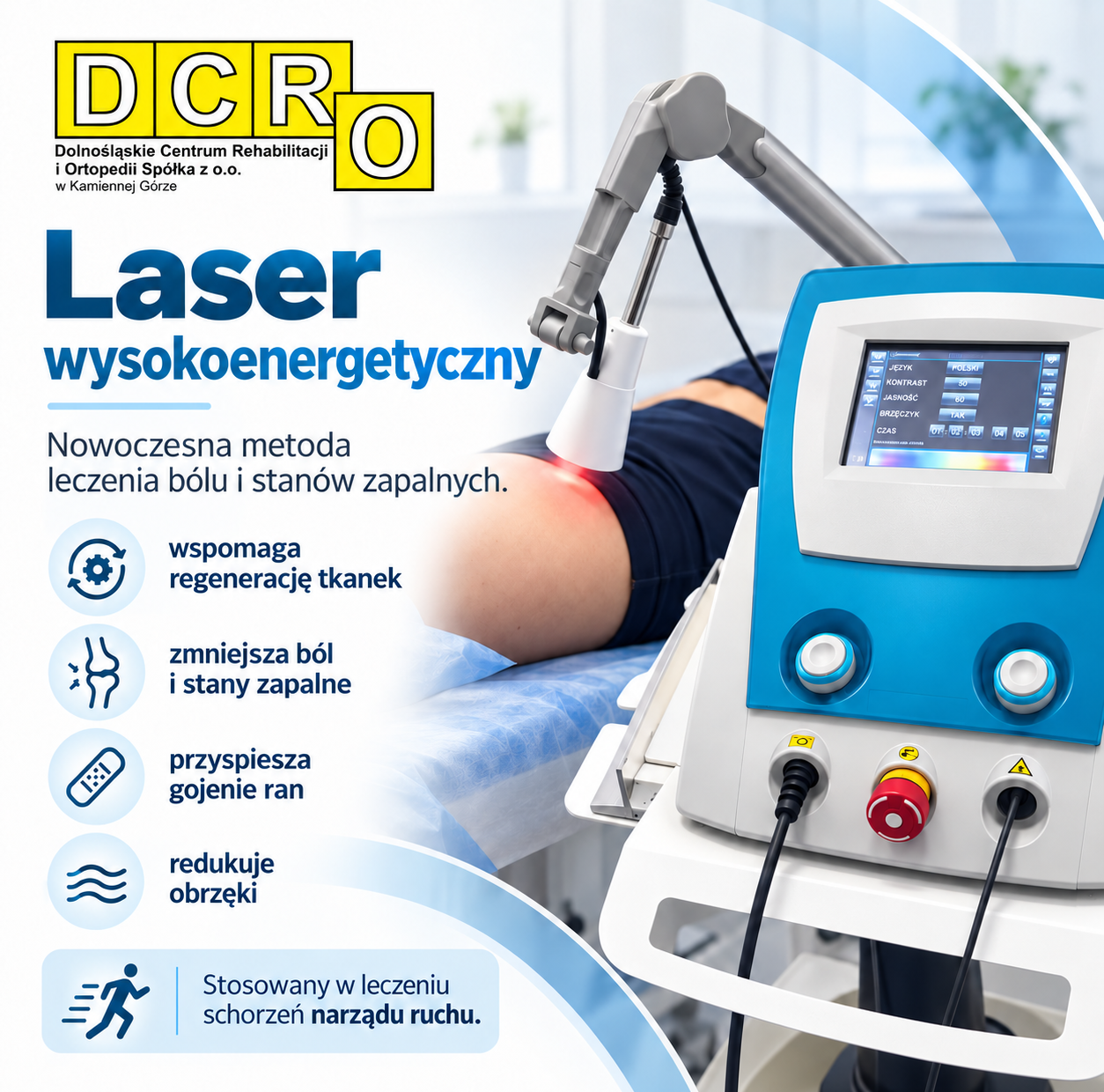 Laser wysokoenergetyczny – nowoczesne wsparcie w leczeniu bólu i regeneracji tkanek
